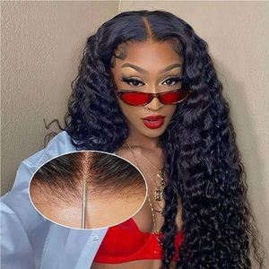 26 Inch Wear and Go Glueless Wigs Human Hair Deep Wave HD 6X4  NO Glue -Lace Wig